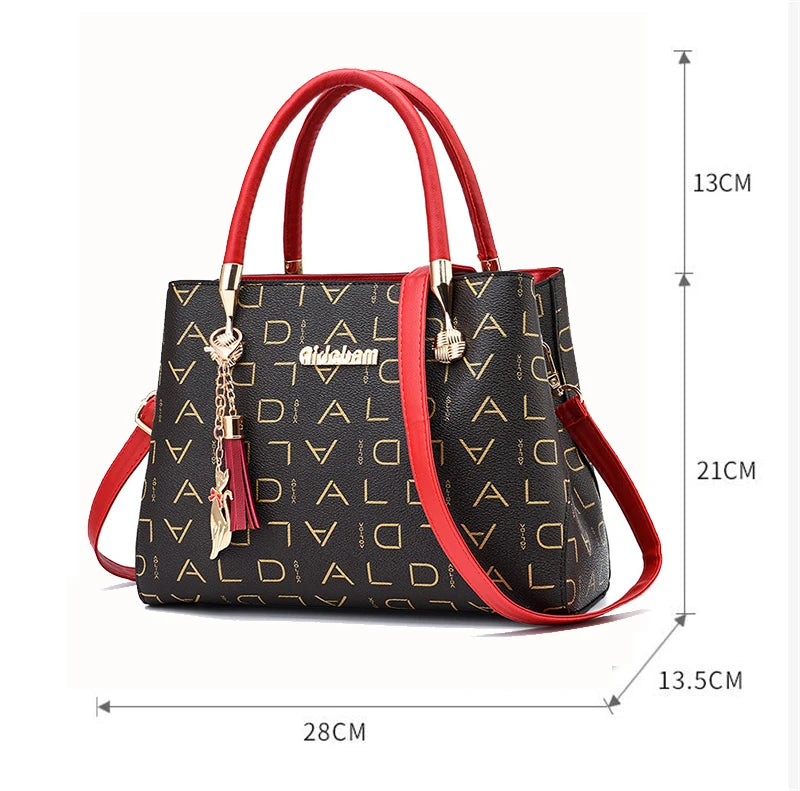 Luxury PU Leather Tote – Large Capacity Travel Shoulder Crossbody Bag for Women