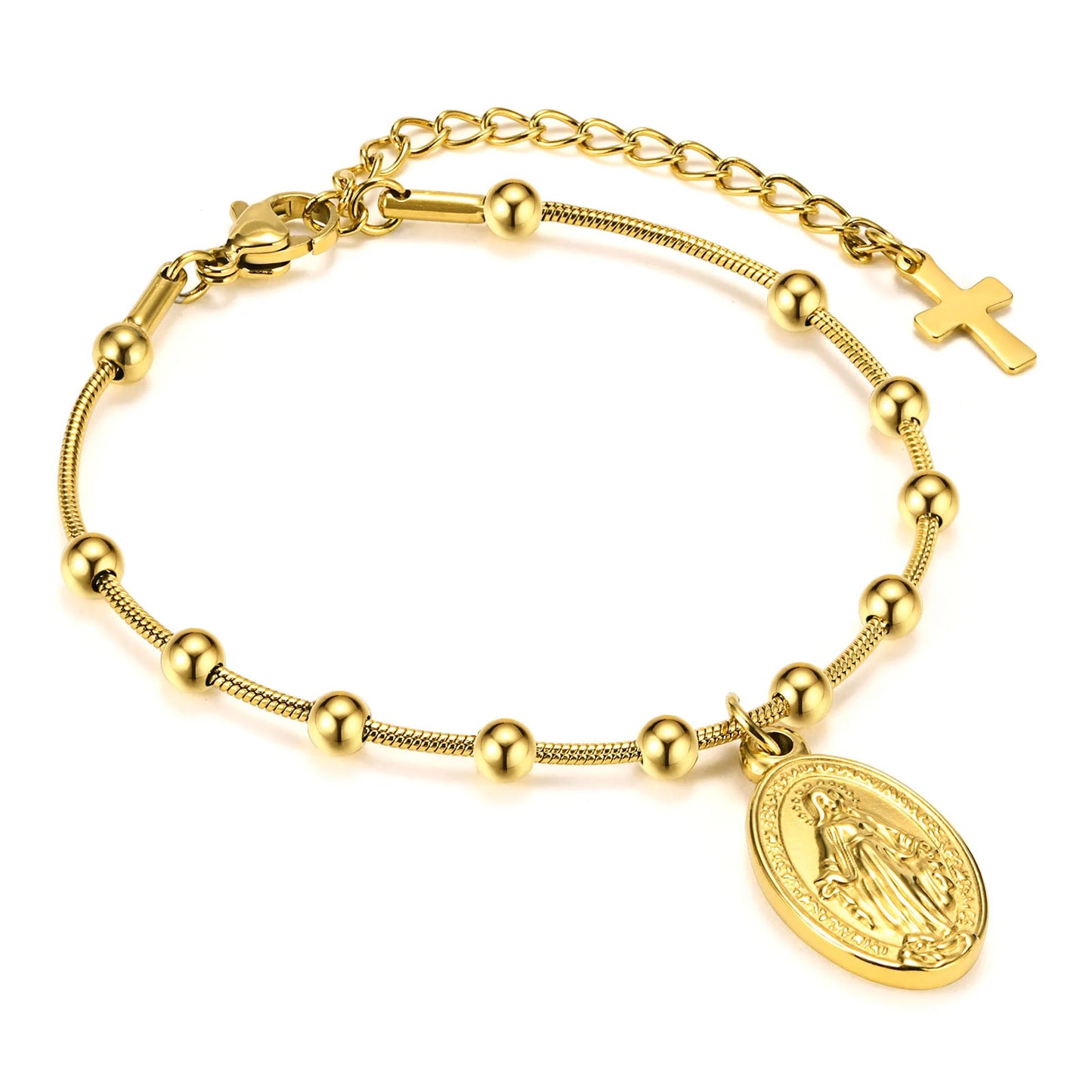 18K Gold Plated Paperclip Chain Bracelet – Adjustable Chunky Stainless Steel Jewelry