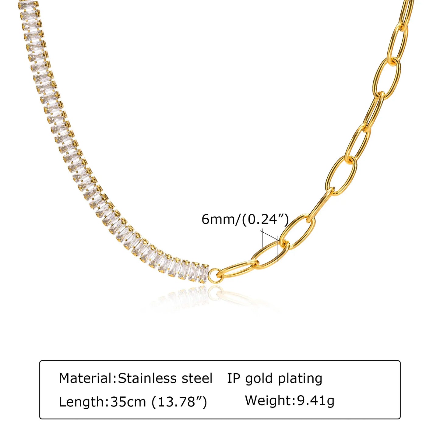 Chunky Gold Link Necklace – Thick Oval Chain Choker for Women
