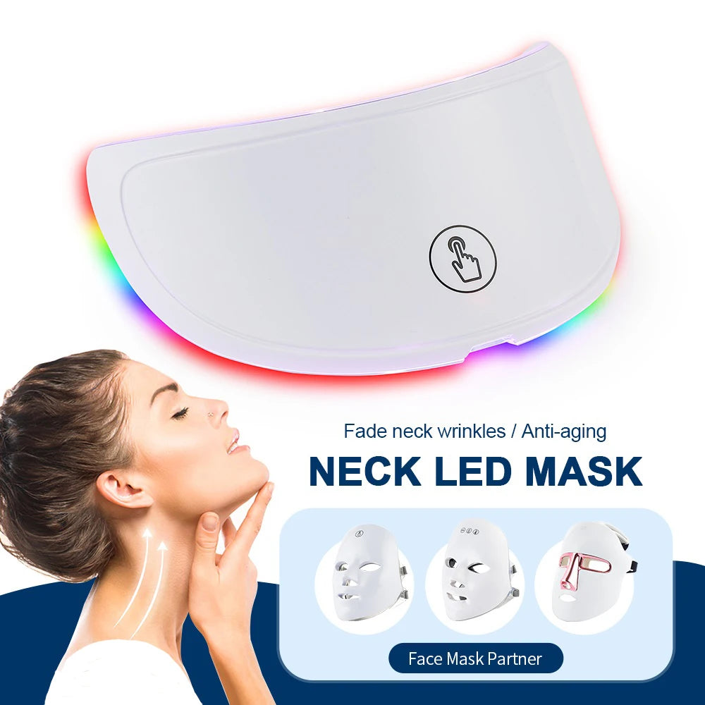 Wireless 7-Color LED Face Beauty Machine – Photon Therapy Facial & Neck Mask for Skin Tightening and Rejuvenation