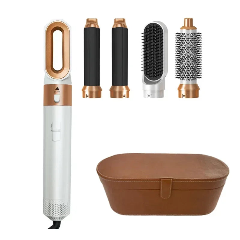 5-in-1 Professional Hair Dryer & Styling Tool – Blow Dryer, Straightener, Curler & Hot Comb