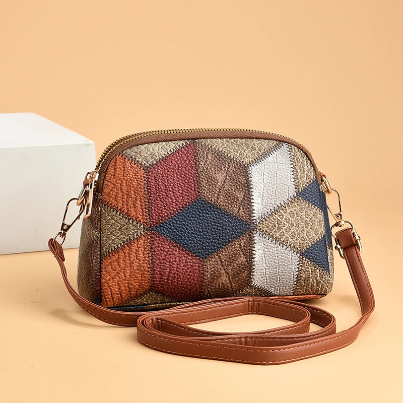 Women’s Trendy Printed Shell Crossbody Bag – Casual Versatile Small Designer Purse