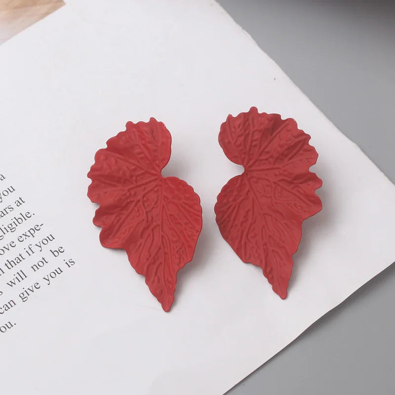 Colorful Metal Dangle Earrings – Flower & Heart Pendant Women’s Jewelry