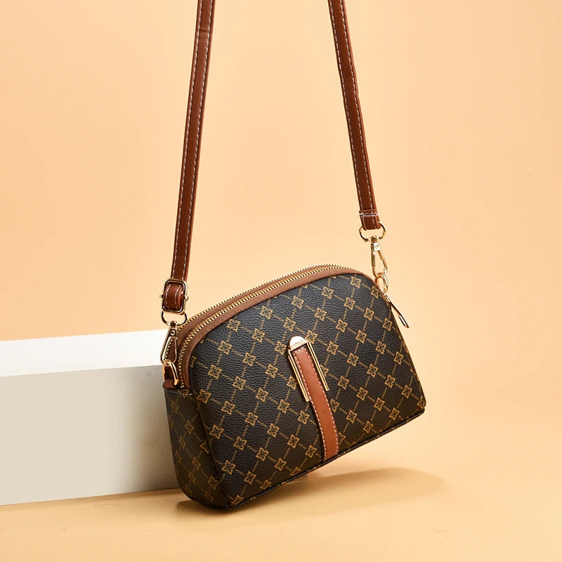 Women’s Trendy Printed Shell Crossbody Bag – Casual Versatile Small Designer Purse