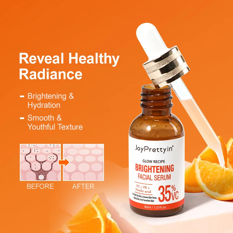 Vitamin C Whitening & Hyaluronic Acid Facial Serum – Moisturizing, Anti-Aging, Brightening & Firming Skin Care Essence