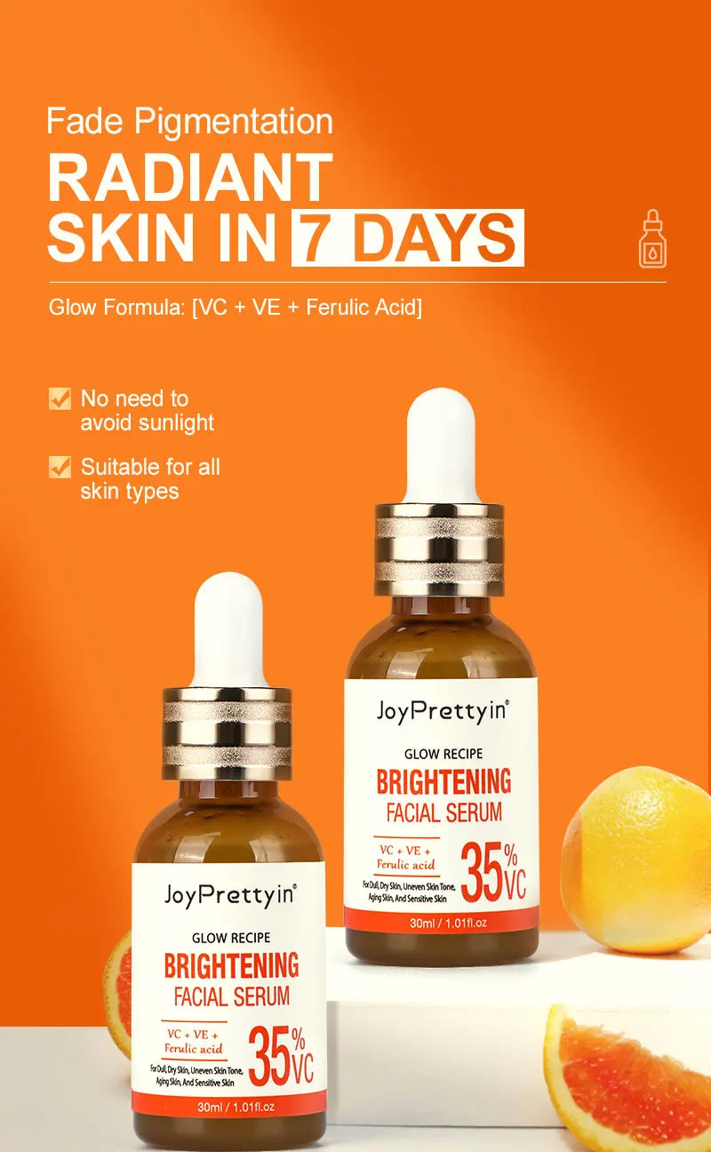 Vitamin C Whitening & Hyaluronic Acid Facial Serum – Moisturizing, Anti-Aging, Brightening & Firming Skin Care Essence