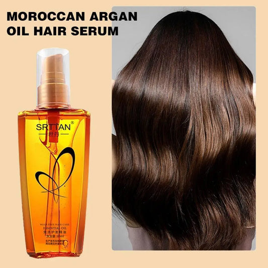 Argan Oil Hair Serum – Anti-Frizz, Split-End Repair & Glossy Shine