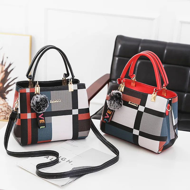 Luxury PU Leather Tote – Large Capacity Travel Shoulder Crossbody Bag for Women