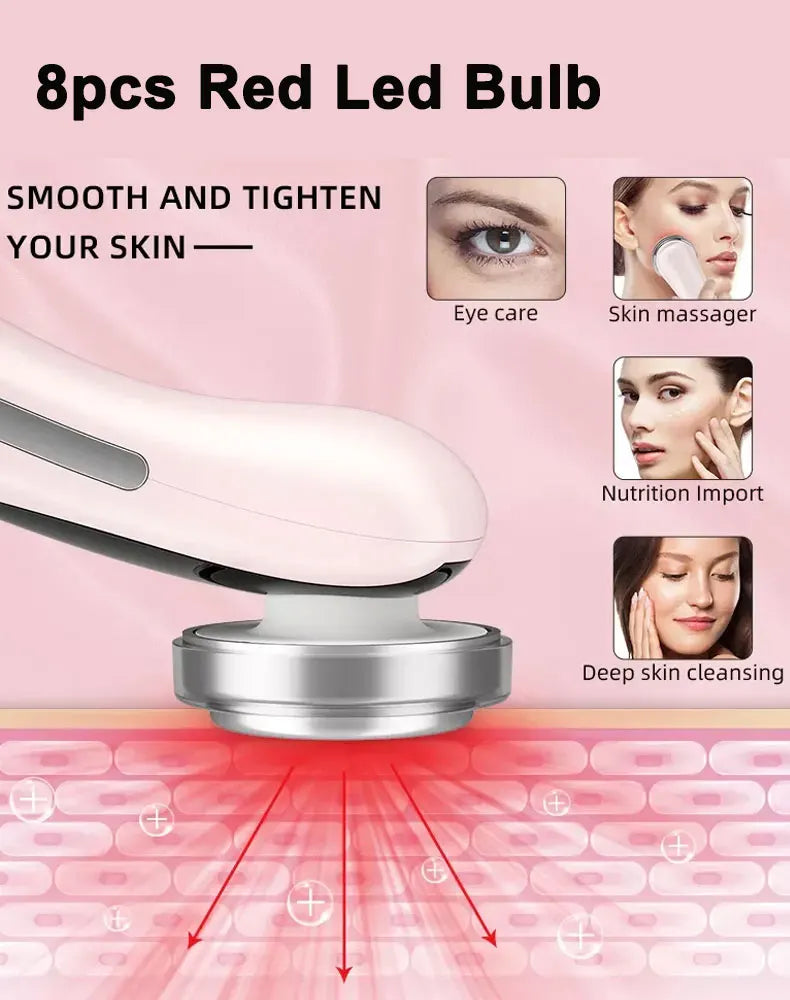 4 in 1 RF EMS Facial Massager Multifunction Skin Care Tools Face Beauty Device Double Chin Removal Face Firming Massager