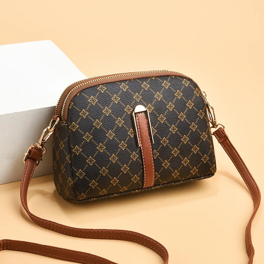 Women’s Trendy Printed Shell Crossbody Bag – Casual Versatile Small Designer Purse