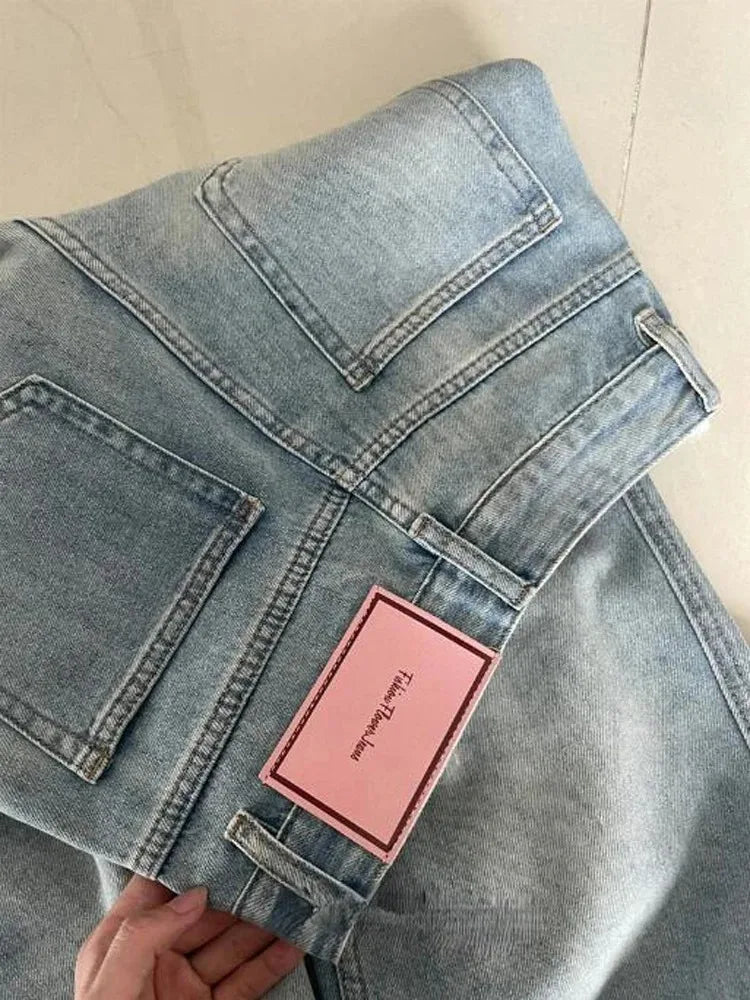 Y2K Wide Leg Baggy Jeans – Low Rise Streetwear Denim