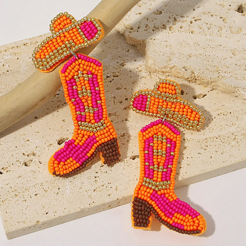 Bohemian Starfish Lobster Conch Earrings – Handmade Summer Beach Jewelry