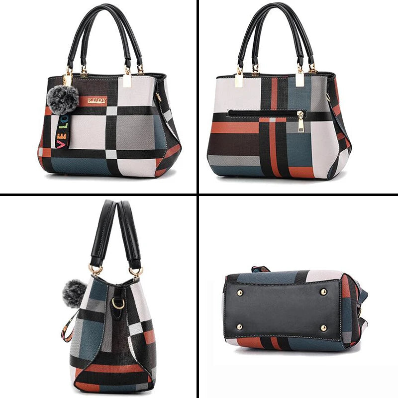 Luxury PU Leather Tote – Large Capacity Travel Shoulder Crossbody Bag for Women