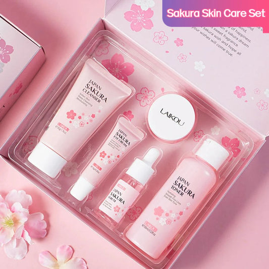 Sakura Skincare Gift Set – Cream, Toner, Serum & More (3/5pcs)