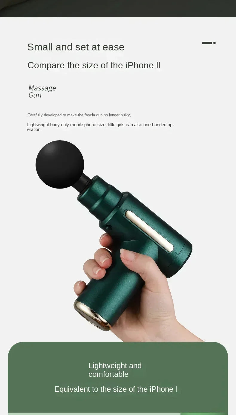 USB Mini Fascia Massage Gun – Portable Muscle Relaxation Vibrating Massager for Neck, Shoulder & Fitness Recovery