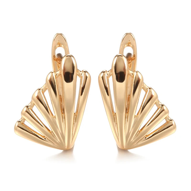 585 Rose Gold Square Dangle Earrings – Glossy Women’s Fine Jewelry