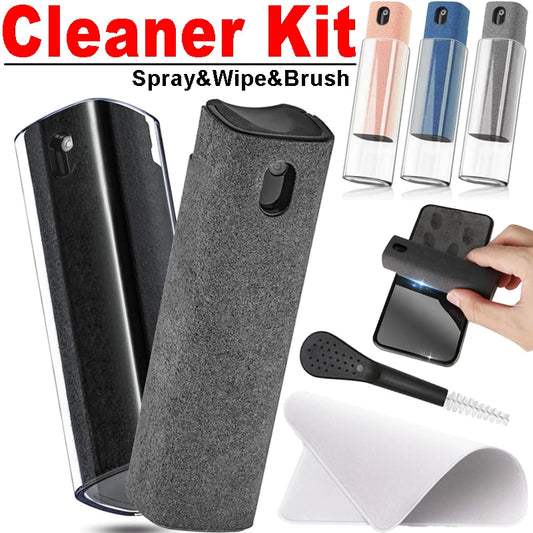 Screen Cleaner Spray & Wipe Kit – Multi-Purpose Cleaning Tool for Laptop, Monitor, Phone & Tablet