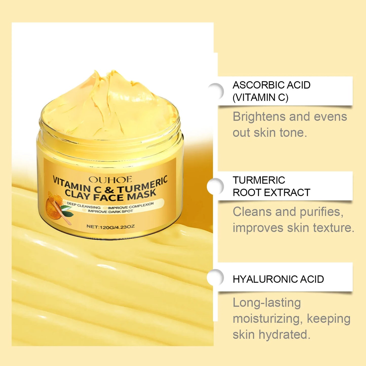 Vitamin C & Turmeric Face Mask – Deep Cleansing & Pore Care