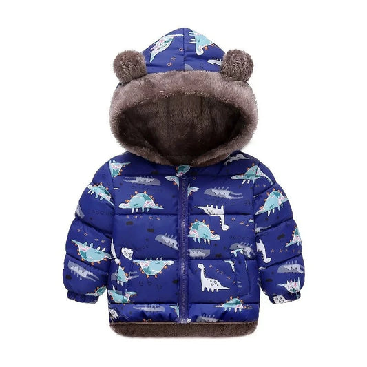 inter Baby Jacket – Cute Cartoon Hooded Warm Coat 2–6Y Kids Outerwear
