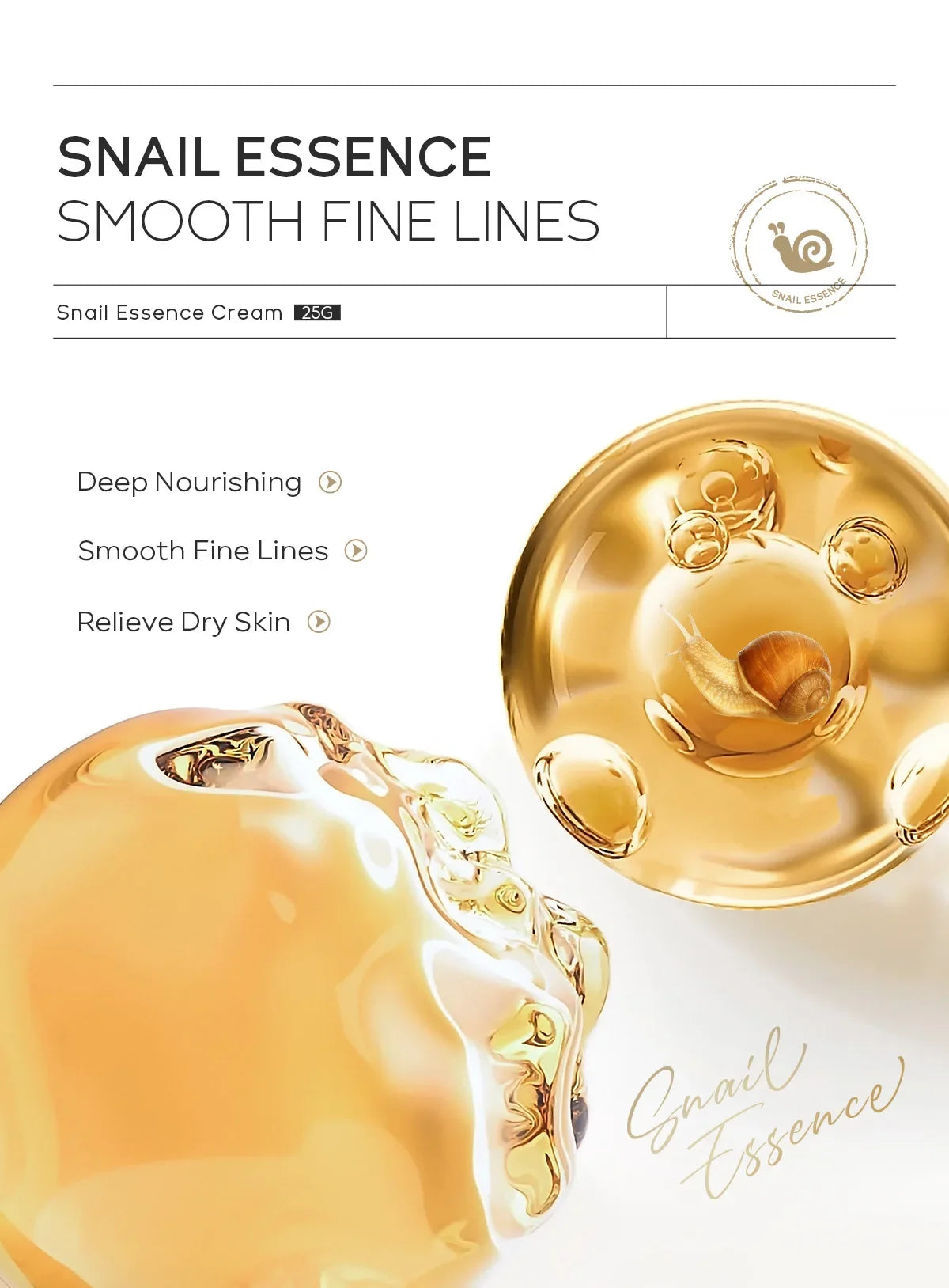 Snail Anti-Aging Cream – Collagen Moisturizing & Repair | Lifting, Firming, Smoothing, Brightening & Whitening Day Cream | Skincare