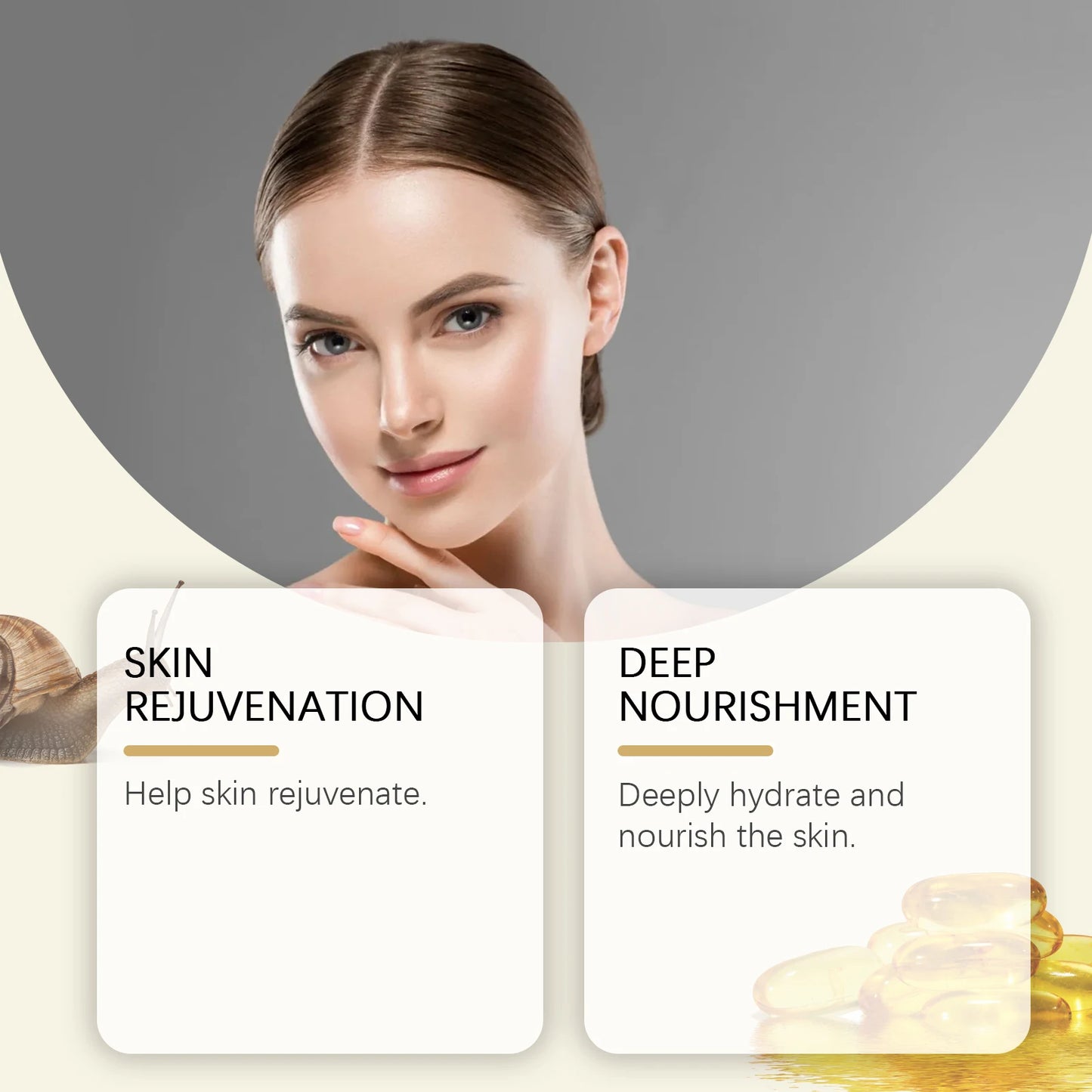Ouhoe Snail Collagen Face Cream – Repair Essence, Moisturizing, Lifting, Firming, Smoothing & Nourishing Korean Skincare