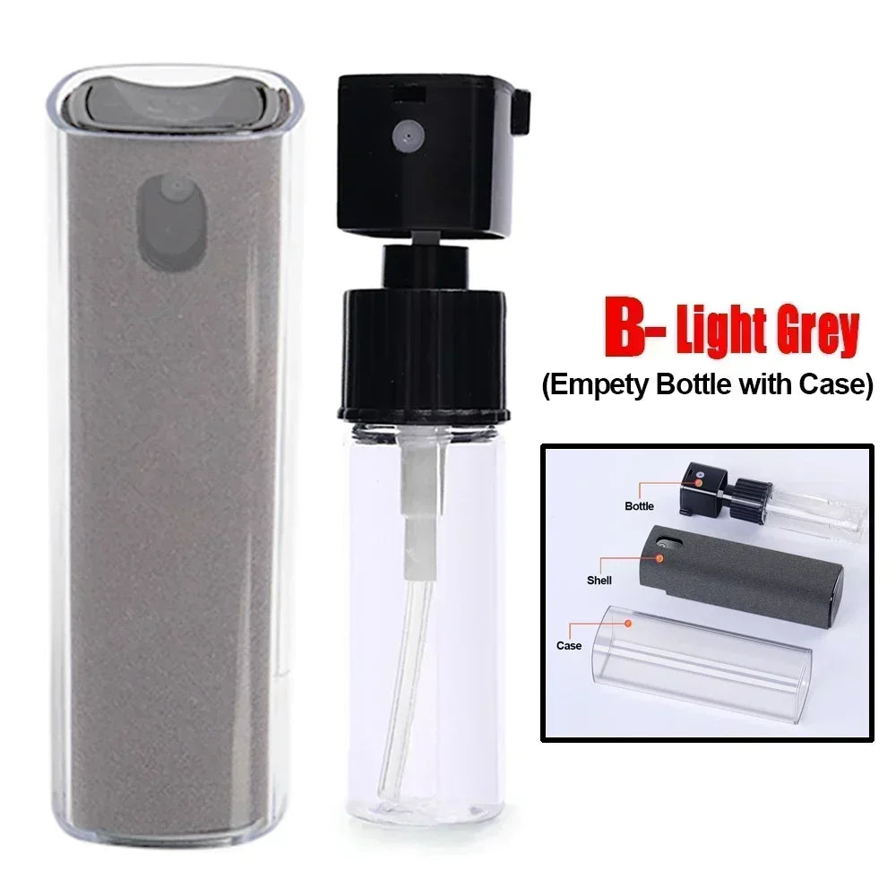 Microfiber Screen Cleaner Spray Bottle – Portable Press-Type Tool for Phone, Tablet & Laptop Screens (Empty, No Liquid)