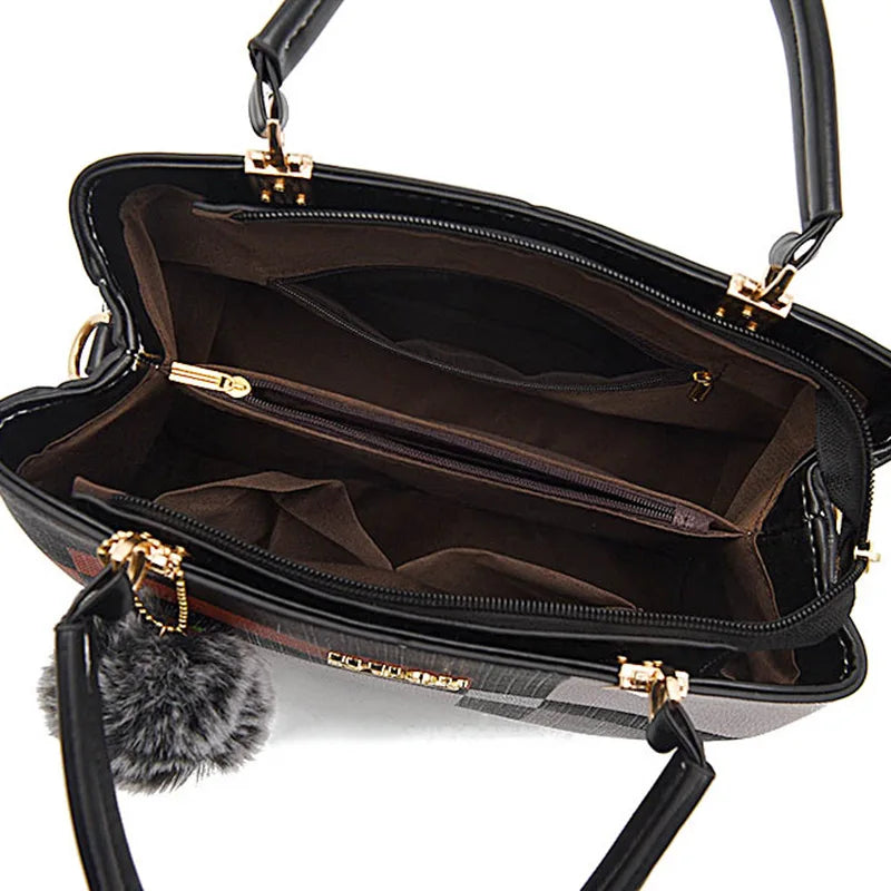 Luxury PU Leather Tote – Large Capacity Travel Shoulder Crossbody Bag for Women