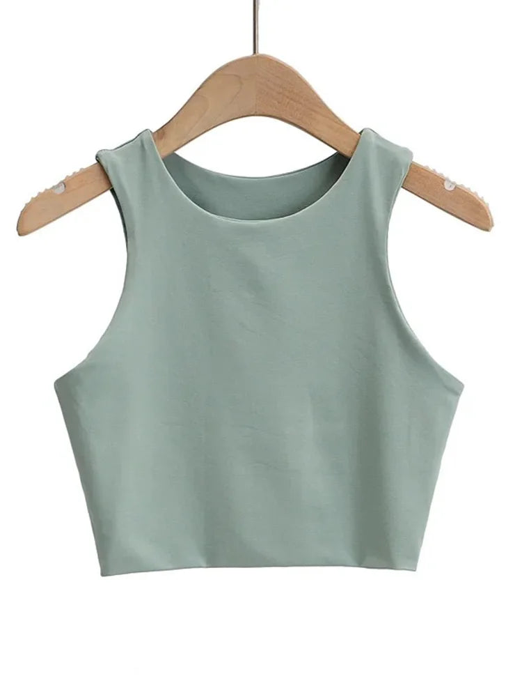 Women's Slim Fit Tank Top – Sleeveless, O-Neck, Summer Essential