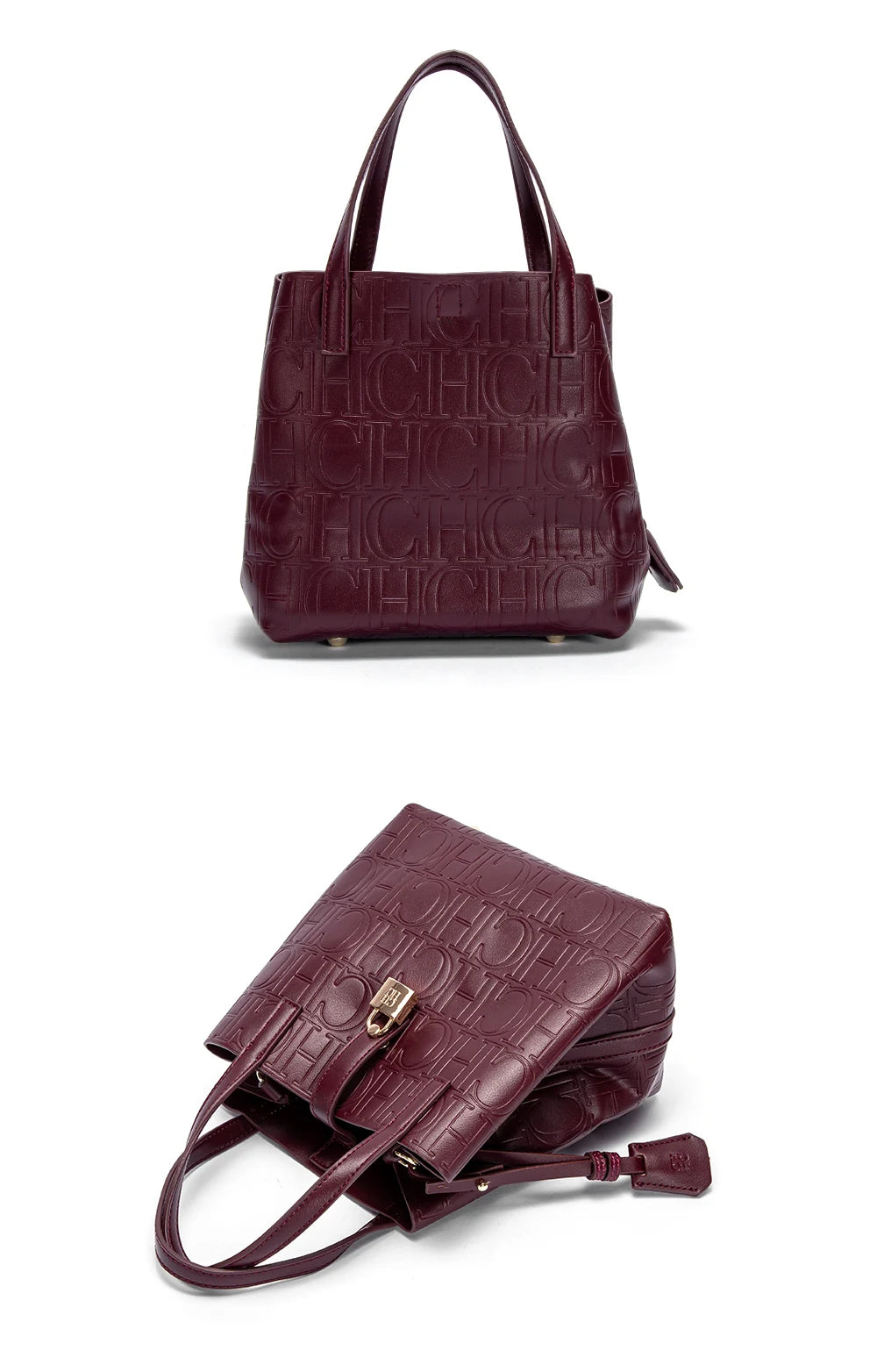 CHCH Women’s Steel Embossed Handheld Tote Bag – Mother’s Shopping Bag