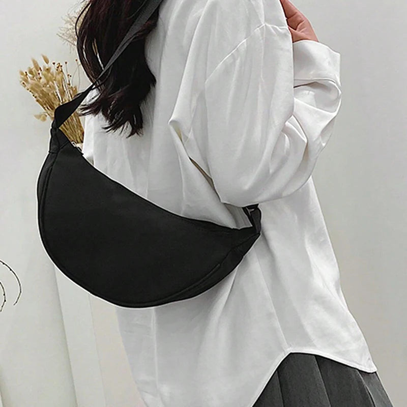 Women’s Dumpling Shoulder Bag – Crossbody Fashion Handbag with Zipper