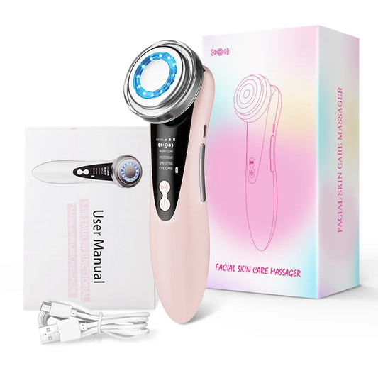 4 in 1 RF EMS Facial Massager Multifunction Skin Care Tools Face Beauty Device Double Chin Removal Face Firming Massager