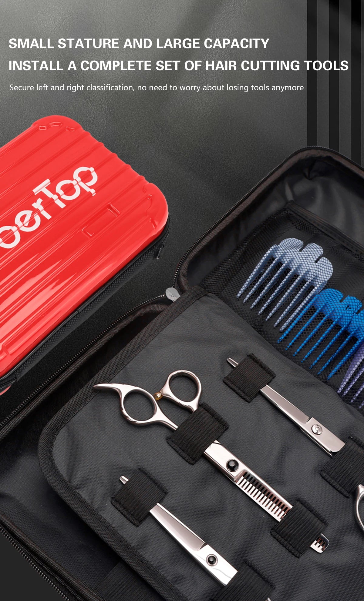 Portable Hair Scissors Case – Waterproof Shockproof Barber Tool Storage Bag