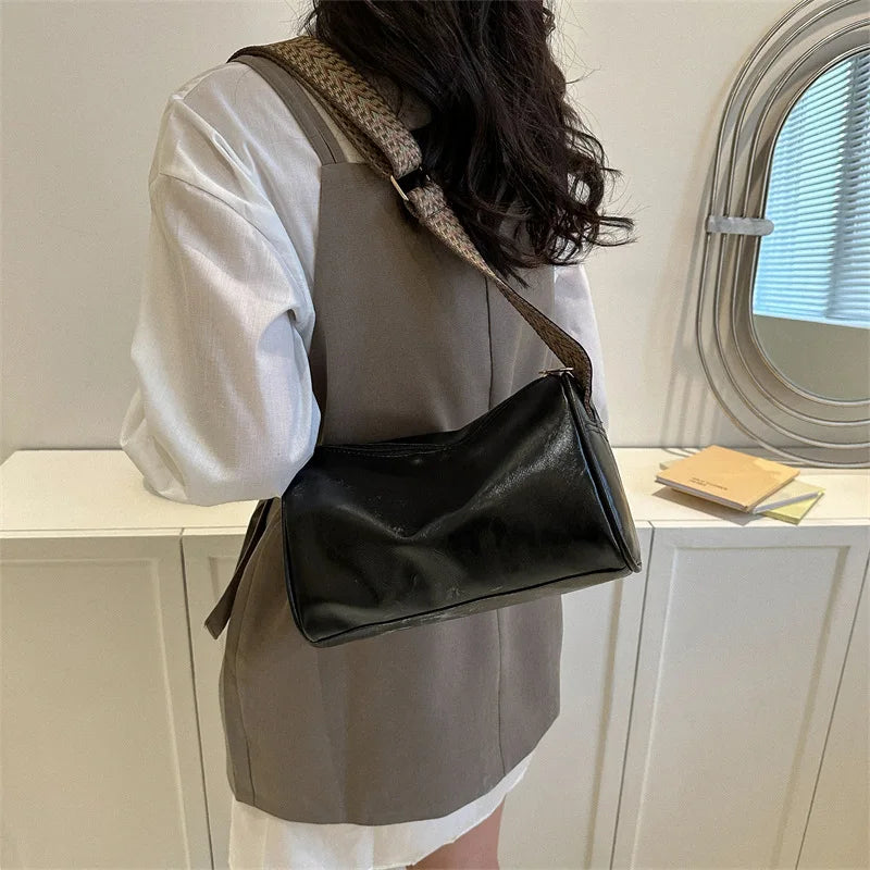Vintage PU Leather Boston Handbag – Small Designer Crossbody & Travel Shoulder Bag for Women