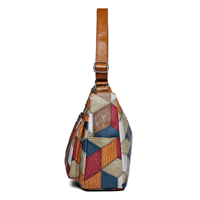 Vintage Multi-Pocket Crossbody Bag – Elegant All-Match Shoulder Handbag for Women