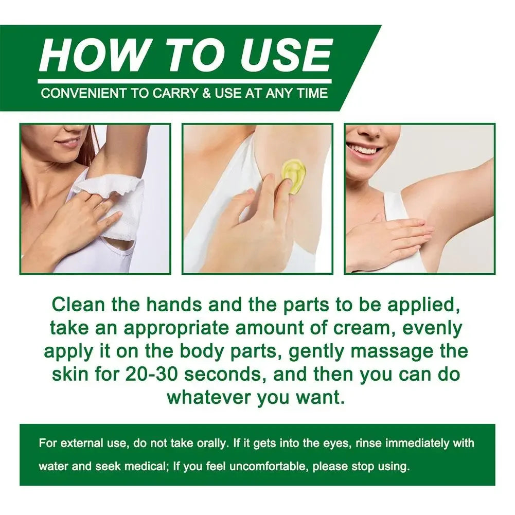 Underarm Odor Cream (10g) – Deodorizing & Anti-Sweat Body Care for Long-Lasting Freshness