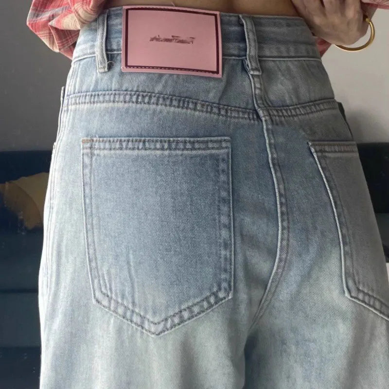 Y2K Wide Leg Baggy Jeans – Low Rise Streetwear Denim