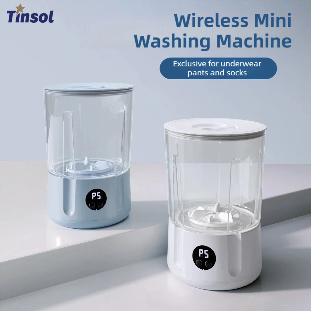 1.5L Portable Mini Washer — Perfect for Socks & Small Clothes Anytime, Anywhere