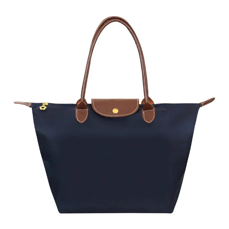 Nylon Sports Fitness Tote Bag – Waterproof Shoulder Handbag with Zipper & Mobile Phone Pocket
