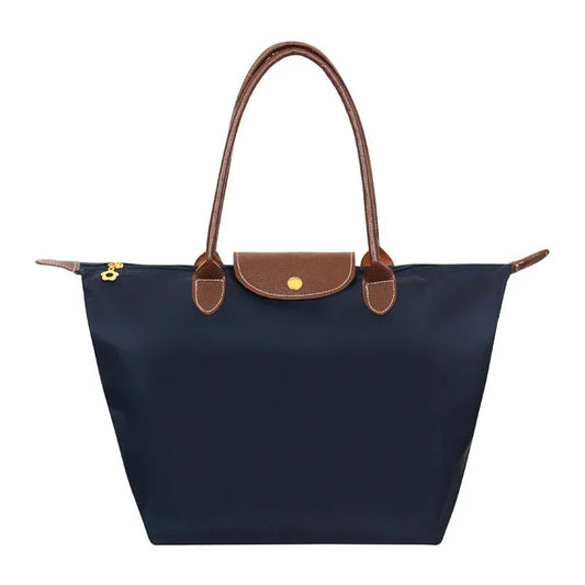 Nylon Sports Fitness Tote Bag – Waterproof Shoulder Handbag with Zipper & Mobile Phone Pocket