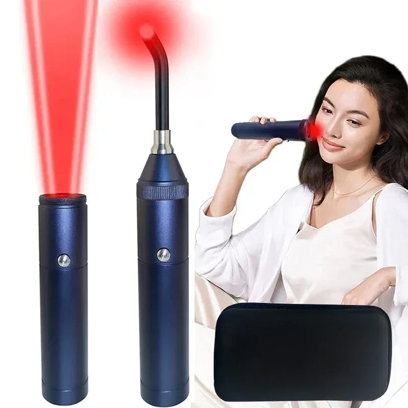 Red Light Therapy Device – Infrared Wand for Cold Sores, Canker Sores & Pain Relief | Multi-Area Treatment (Mouth, Nose, Ear, Knee, Feet, Hands, Ankle)