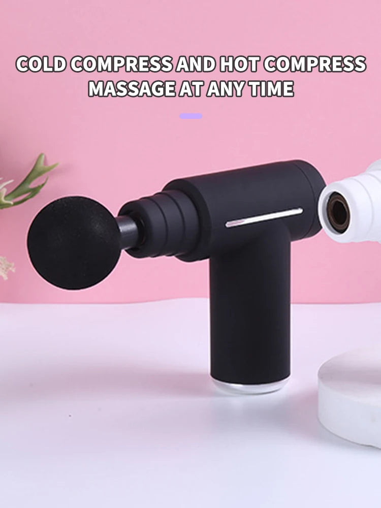 Professional Muscle Massage Gun – Intelligent Fitness Massager with Hot & Cold Compress & 6 Interchangeable Heads for Deep Muscle Relaxation & Recovery