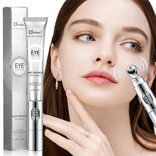 OCHEAL Electric Massage Eye Cream – Hyaluronic Acid Gel for Firming, Fine Line Reduction & Moisturizing Eye Care