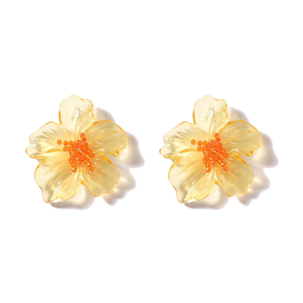 Colorful Resin Flower Earrings – Luxury Women’s Holiday Jewelry