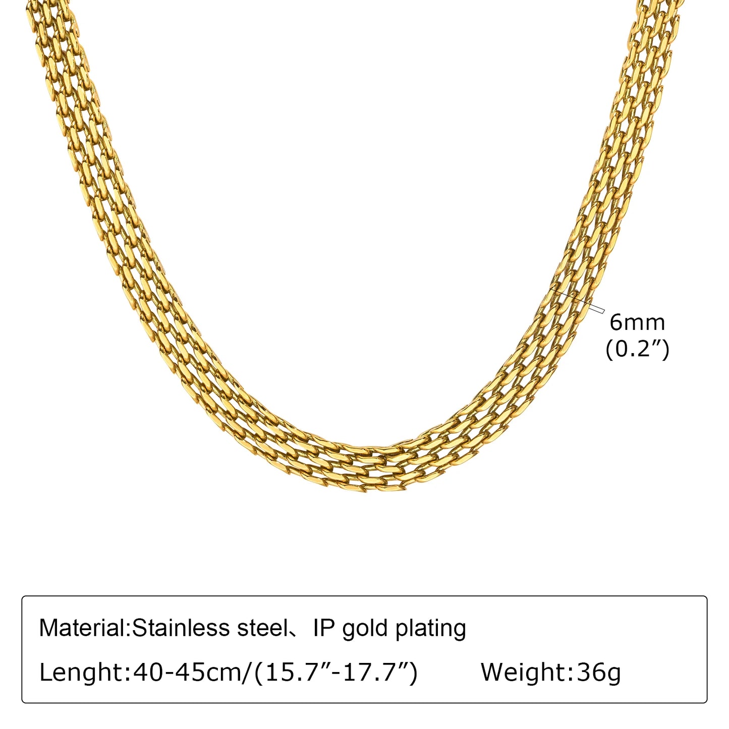 Chunky Gold Link Necklace – Thick Oval Chain Choker for Women