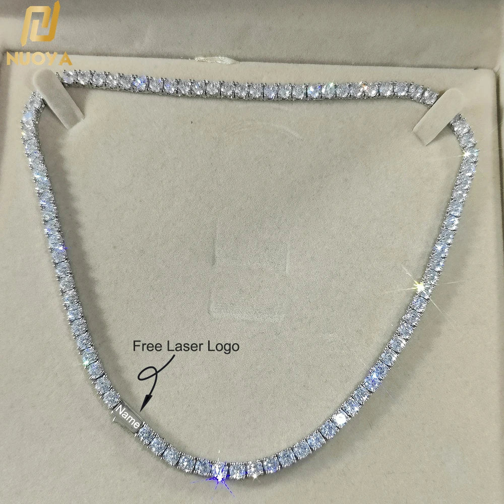 18K Gold Plated Iced Out Tennis Chain – Cubic Zirconia Hip Hop Necklace