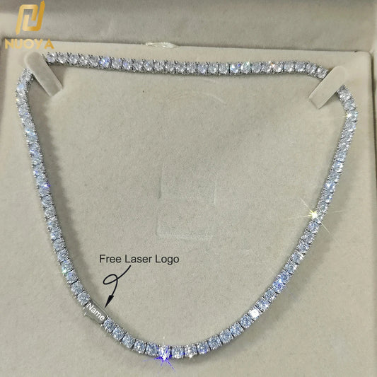 18K Gold Plated Iced Out Tennis Chain – Cubic Zirconia Hip Hop Necklace