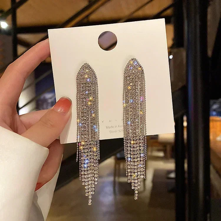 Rectangular Zircon Earrings – Elegant Women’s Wedding Jewelry