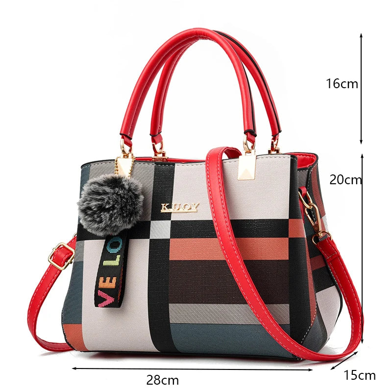 Luxury PU Leather Tote – Large Capacity Travel Shoulder Crossbody Bag for Women