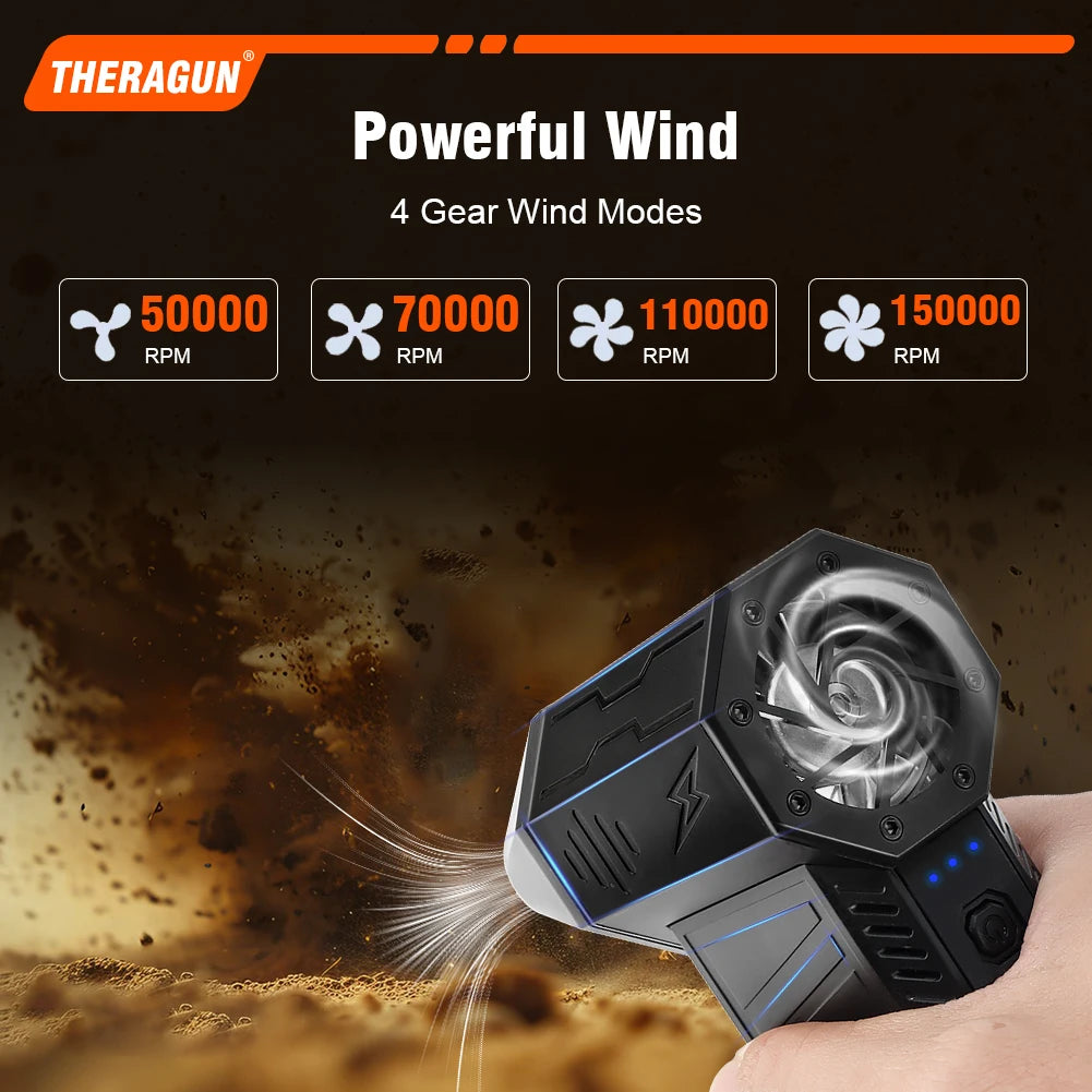 X3Pro Mini Turbo Jet Fan – 150,000RPM Portable Hair Dryer & Electric Compressed Air Duster for Car, PC & Home Cleaning