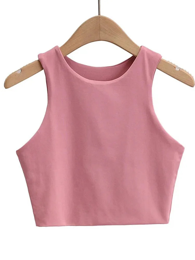Women's Slim Fit Tank Top – Sleeveless, O-Neck, Summer Essential